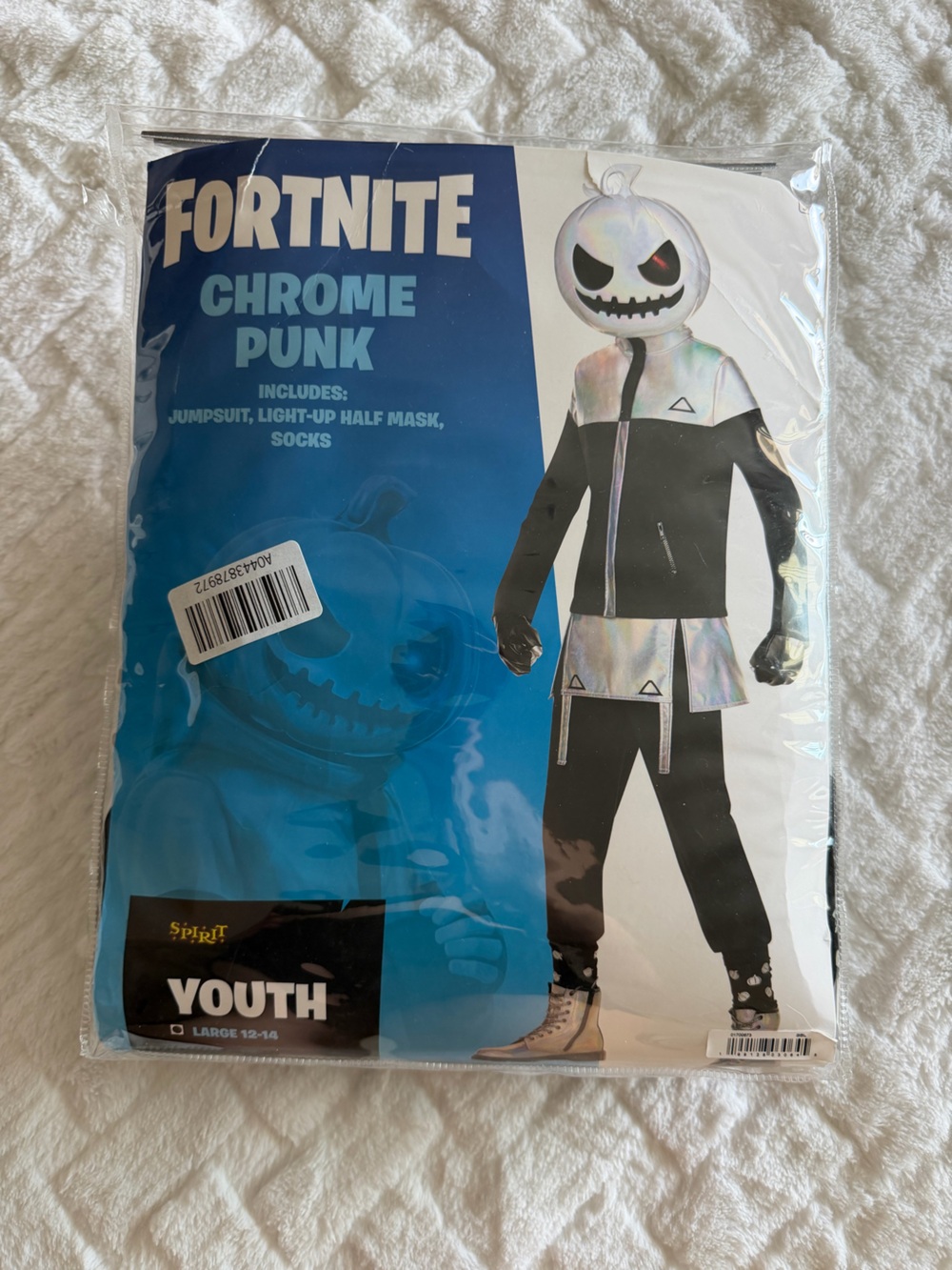 Spirit Chrome Punk Kids Costume - Holographic Silver & Black